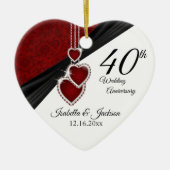 40th Wedding Jubileum Keepomwille Design 2 Keramisch Ornament (Voorkant)