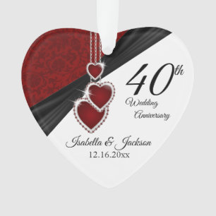 40th Wedding Jubileum Keepomwille Design Ornament