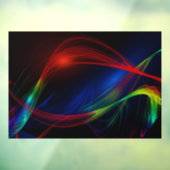 40x28 Abstract Wave Partial Transparent Design Raamsticker (Vel 3)