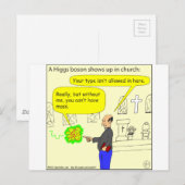 410 higgsboson in de Cartoon van de kerk Briefkaart (Voorkant / Achterkant)