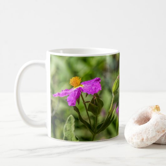 4111-Pink Flower Mug (Avec donut)