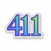 411 Engelnummer Groei Sticker (Voorkant)