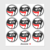 413 Antifascist Sticker Pack (Feuille)