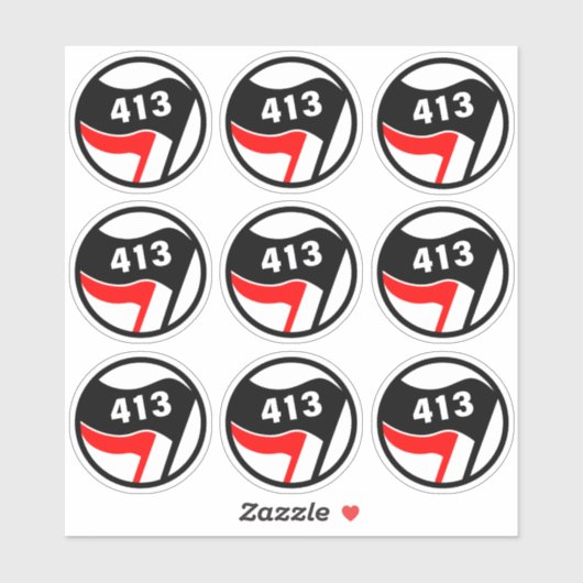 413 Antifascist Sticker Pack (Feuille)