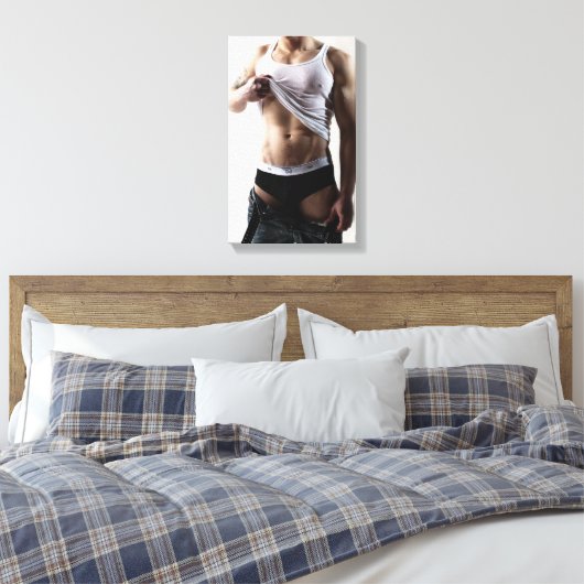 41786a Hunk Canvas Afdruk (Insitu (Slaapkamer))