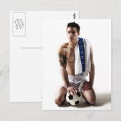 41873a Soccer Jock Briefkaart (Voorkant / Achterkant)
