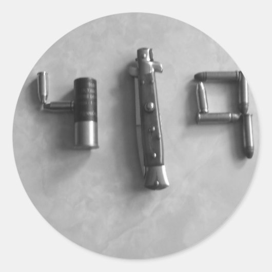 419 Gereedschap Ronde Sticker (Voorkant)