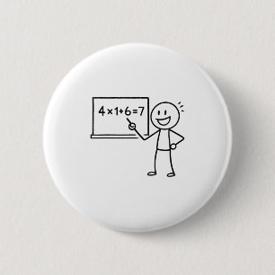41 67 Meme Eenenveertig Zes Zeven Grappige Wiskund Ronde Button 5,7 Cm