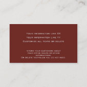 41 Acajou Carte de visite moderne (Dos)