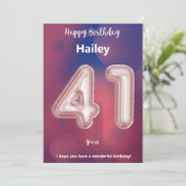 41 ans Joyeuse carte d'anniversaire (Debout devant)