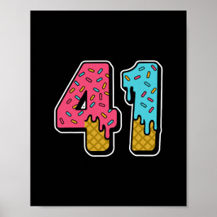 41 Ijsdruppel Meme Eenenviertig Vier Gen Alpha Sl Poster