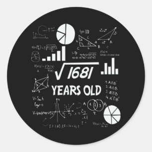 41 jaar oude Bday Wiskunde Teacher 41ste verjaarda Ronde Sticker
