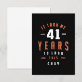 41 jaar oude bruistocht RSVP kaartje (Voorkant / Achterkant)