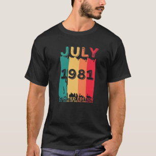 41 jaar oude Vintage juli 1971 41St. Birthday T-shirt