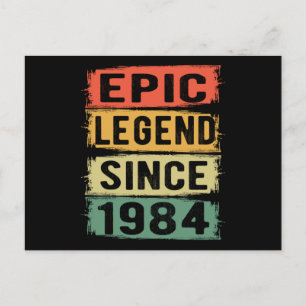 41 Jaar Verjaardag 1984 Epische Legende 41e Verjaa Briefkaart