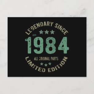 41 Jaar Verjaardag 1984 Legende 41e Verjaardag Cad Briefkaart