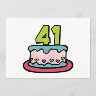 41-jarige verjaardagskaart kaart