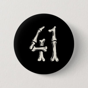 41 Meme Halloween Skelet 4 1 Meme Grappig Veertig  Ronde Button 5,7 Cm
