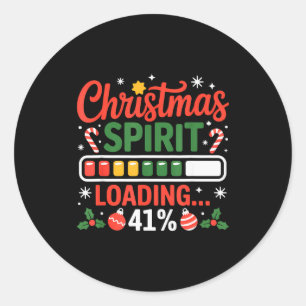 41 Meme Kerst Spirit Laden 41% Vier Eén Voor  Ronde Sticker