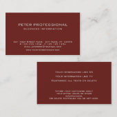 41 Moderne mahogany voor professioneel Visitekaart Visitekaartje (Voorkant / Achterkant)