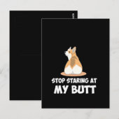 41 Stop met naar mijn kont te staren Briefkaart (Voorkant / Achterkant)