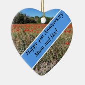 41e anniversaire de Mariage ornement en céramique (Droite)