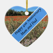 41e Bruiloft Jubileum Keramisch Ornament (Voorkant)