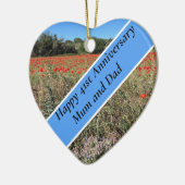 41e Bruiloft Jubileum Keramisch Ornament (Links)