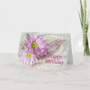 41e carte d'anniversaire avec marguerites