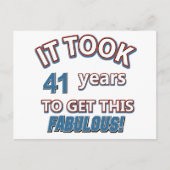 41e jaar design briefkaart (Voorkant)