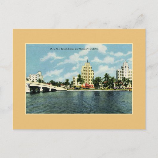  41e straatbrug, hotels Miami Beach Briefkaart (Voorkant)