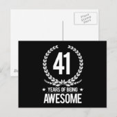 41e verjaardag (41 jaar Geweldige) Briefkaart (Voorkant / Achterkant)
