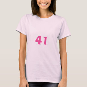 41e verjaardag 41 roze aangepaste leeftijd cadeau  t-shirt