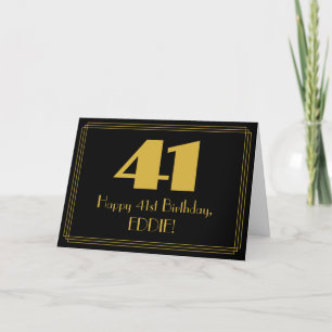 41e verjaardag: Art Deco geïnspireerd look "41" & Kaart