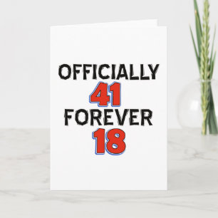 41e verjaardag design kaart