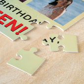 41e verjaardag: Leuke regenboog #, aangepaste naam Legpuzzel (Zijkant)