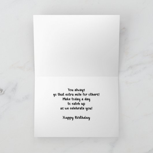 41e Verjaardag Man Running met Sunburst Achtergron Kaart (Binnen)