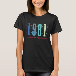 41e verjaardag Mannen dames 41 jaar 1981 2 T-shirt