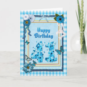 41e verjaardag met een scrapbook-effect kaart