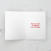 41e verjaardag: Red Digital Clock Style "41" + naa Kaart (Binnen)