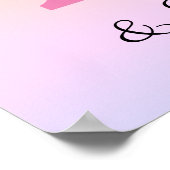 41e verjaardag Roze eenenveertig en fantastische n Poster (Hoek)