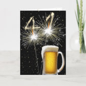 41e Verjaardag Sparklers met Beer Mok Kaart (Voorkant)