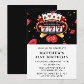 41e verjaardag uitnodiging Casino Poker Speelkaart (Voorkant / Achterkant)