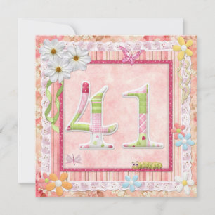 41e verjaardagsfeeststijl voor scrapbooking kaart