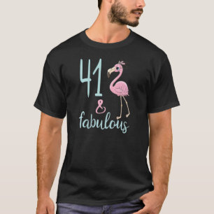 41ste verjaardag 41 jaar oude dag flamingo bday pa t-shirt