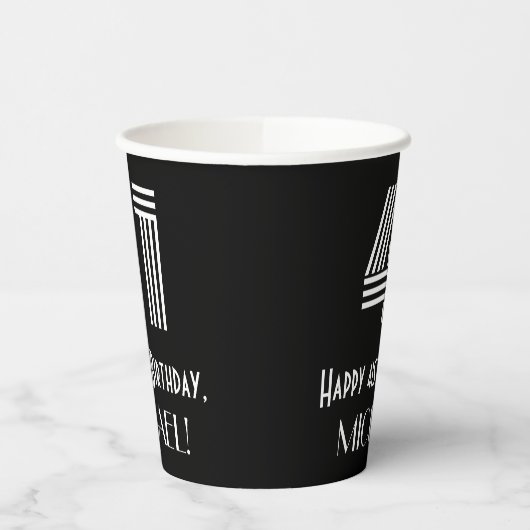 41ste verjaardag — Art Deco Geïnspireerde look "41 Papieren Bekers (Links)
