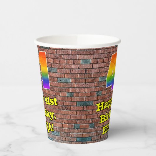 41ste verjaardag: Fun Graffiti-geïnspireerde regen Papieren Bekers (Links)