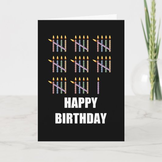 41ste verjaardag met kaarsen kaart (Voorkant)