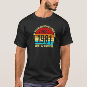 41ste Verjaardag Vintage 1981 41 jaar oud T-shirt