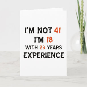 41ste verjaardagsdesign kaart